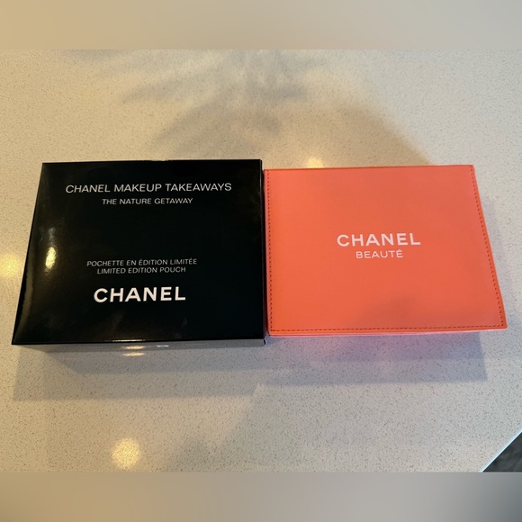 Coral Chanel Beauty Pouch Clutch Crossbody - Picture 3 of 4
